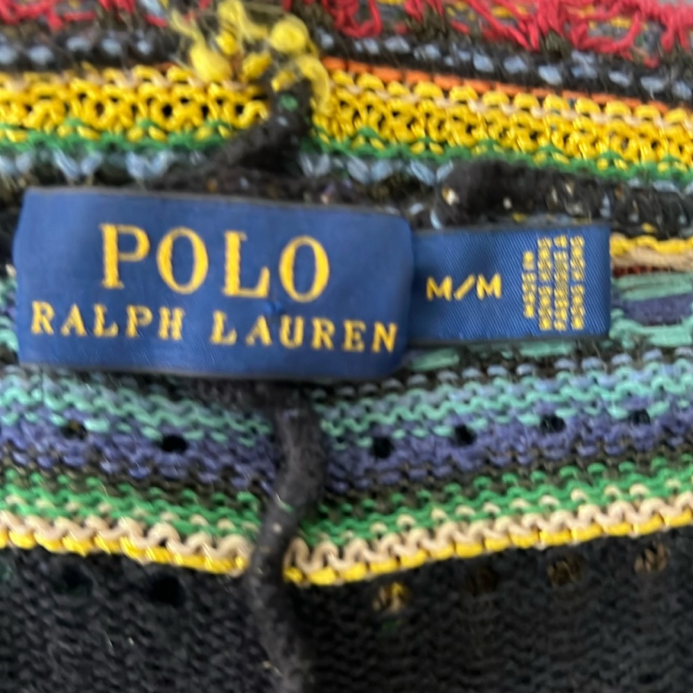 Polo Ralph Lauren M Open Weave Indian Blanket Aztec Shrug Sweater - Picture 6 of 8